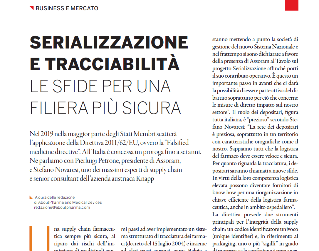 Scopri di più sull'articolo ASSORAM SU ABOUT PHARMA DI NOVEMBRE 2018