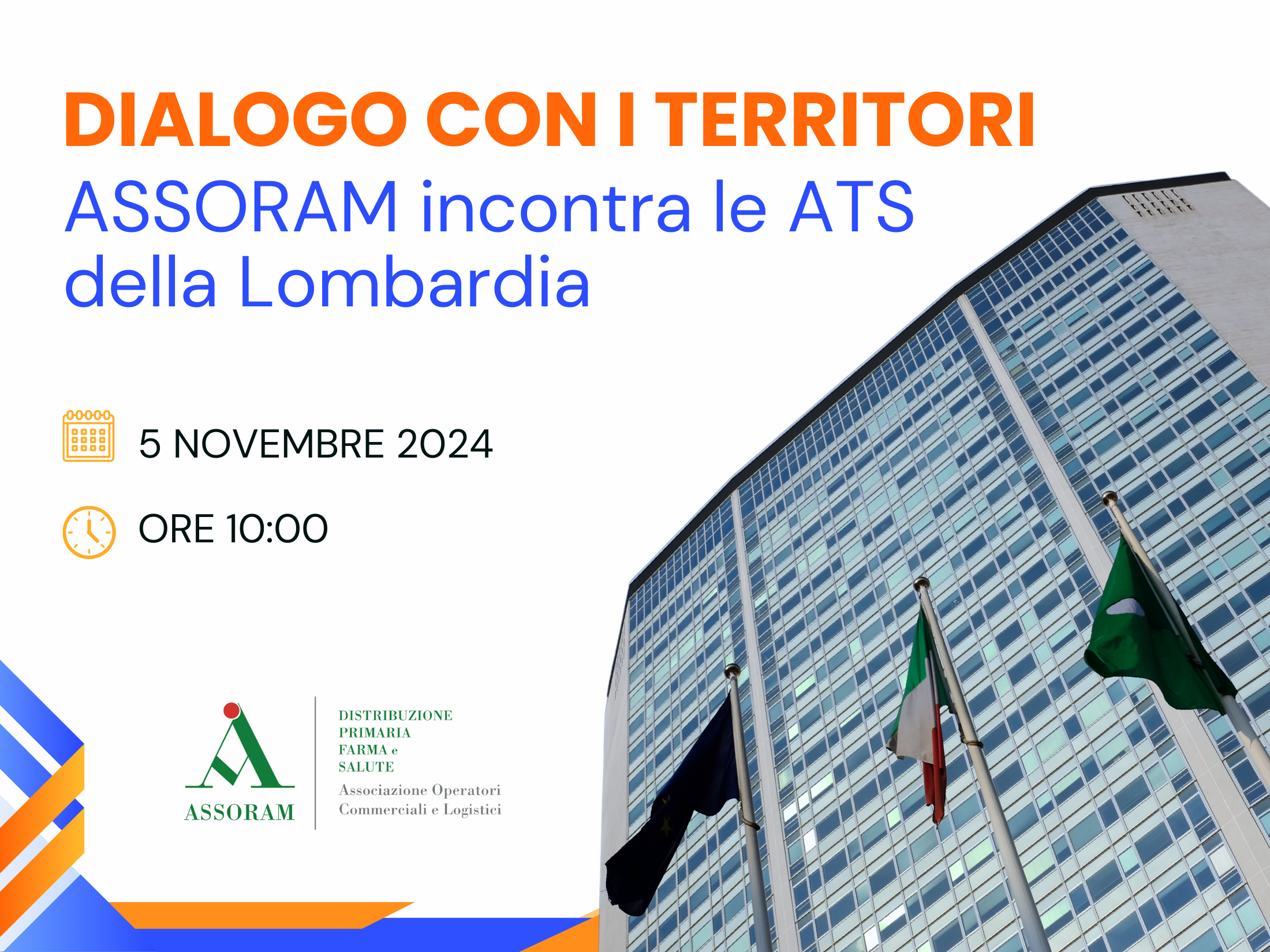 Scopri di più sull'articolo Circolare 2024 – 52: Evento ASSORAM per incontrare le ATS della Lombardia